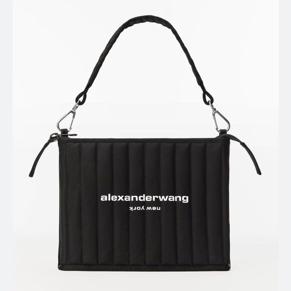 Alexander Wang Padded and Quilted Nylon Canvas Black Shoulder Bag.NWT - Picture 1 of 12